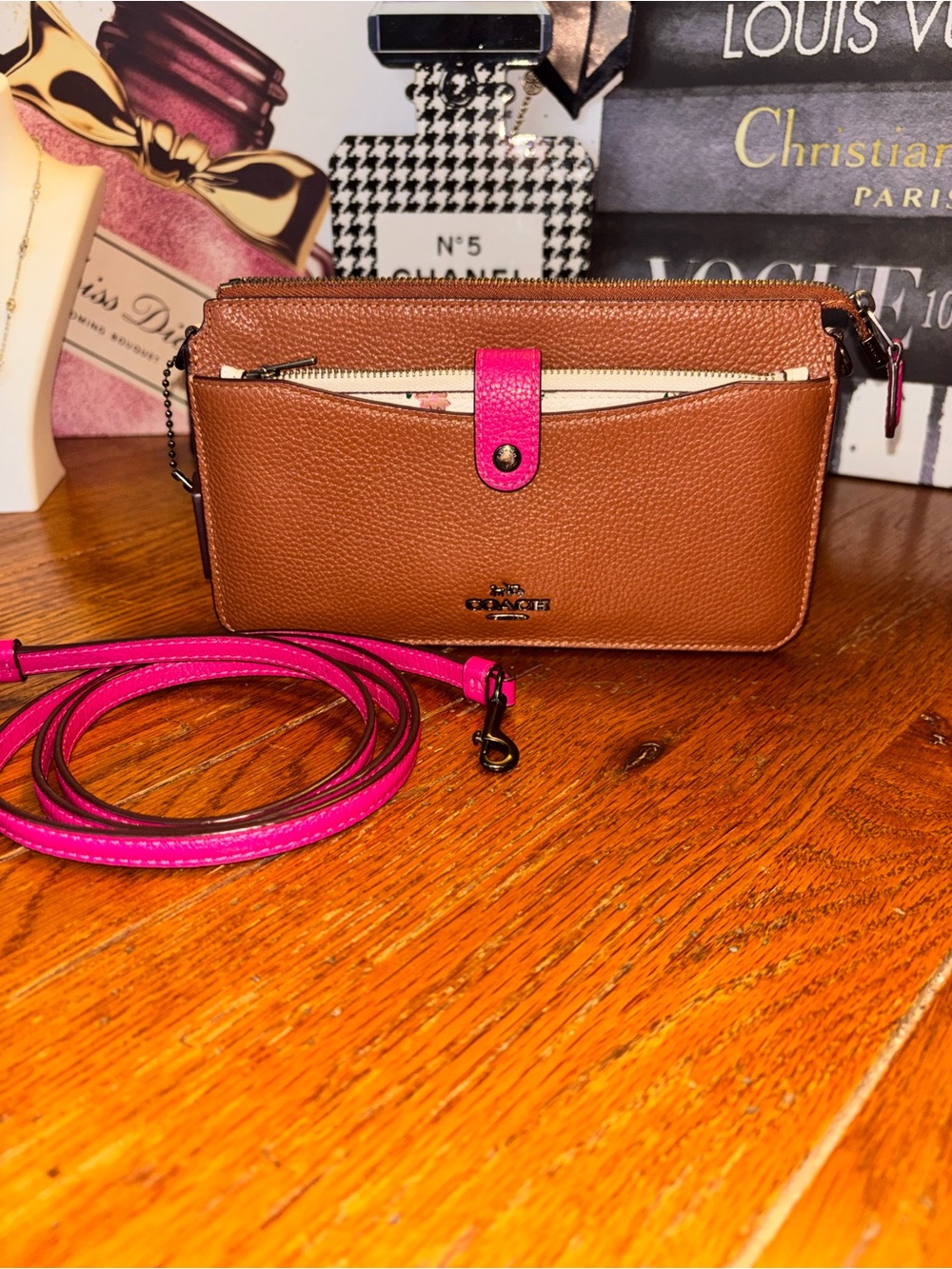 Coach Noa Pop-Up Messenger 1355 Saddle Multi Floral Pink Crossbody